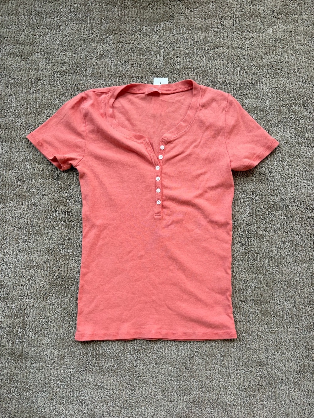 NWOT Brandy Melville Viral Coral Button Up Top (Hallie or Zelly top) One Size